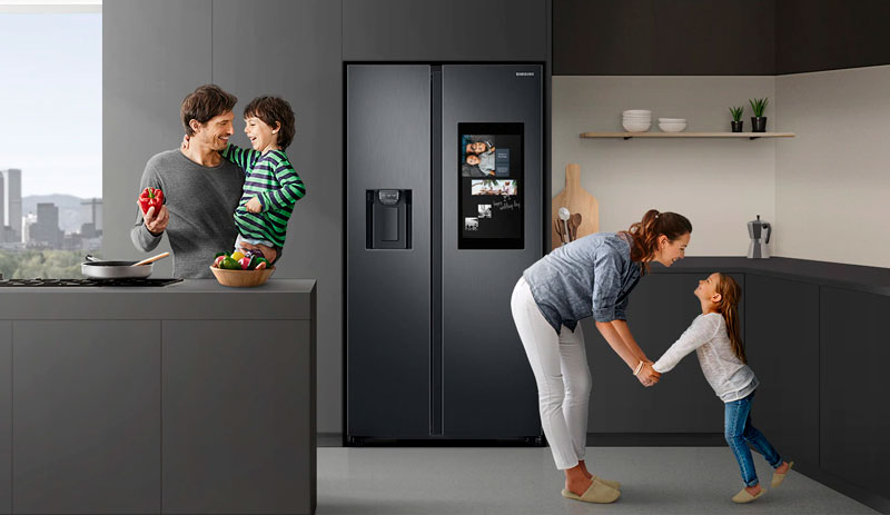las características clave de los frigoríficos conectados Samsung Family Hub funciones familiares pantalla
