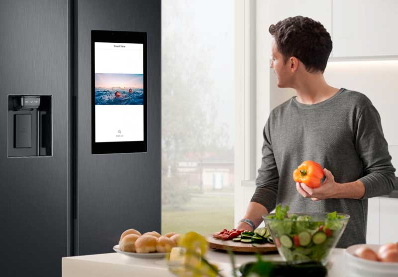 las características clave de los frigoríficos conectados Samsung Family Hub vídeos
