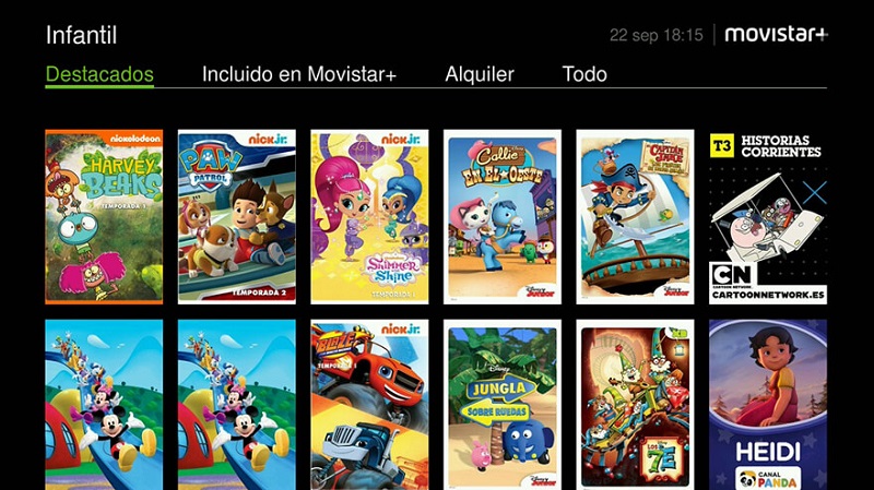 movistar-infantil "width =" 800 "height =" 449 "srcset =" https://www.tuexperto.com/wp-content/uploads/2019/11/movistar-infantil.jpg 800w, https: // www. tuexperto.com/wp-content/uploads/2019/11/movistar-infantil-600x337.jpg 600w, https://www.tuexperto.com/wp-content/uploads/2019/11/movistar-infantil-768x431.jpg 768w "size =" (largura máxima: 800px) 100vw, 800px "title =" Desenhos animados, séries e filmes para crianças: em quais plataformas você pode vê-los 7