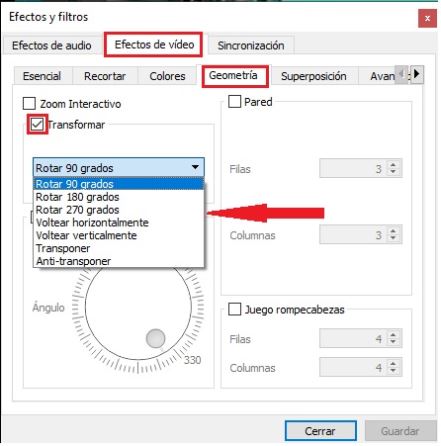 como rotar un video con VLC en Windows 3