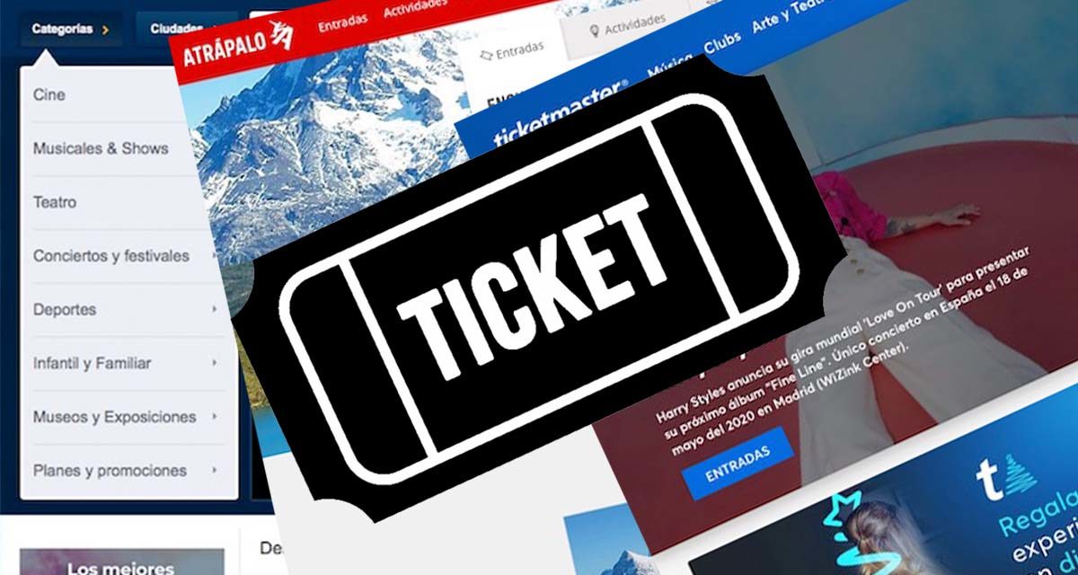 Atrápalo, Entradas o Ticketmaster, cuál es la mejor web para comprar entradas