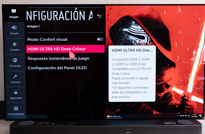 LG OLED, el mejor televisor para disfrutar de los juegos que te regalen en Navidad 6 el mejor televisor para gaming es el LG OLED HDMI DEEP COLOUR