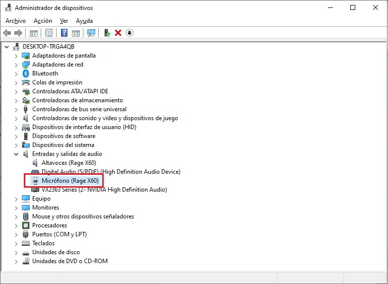 microfono en administrador de dispositivos 2