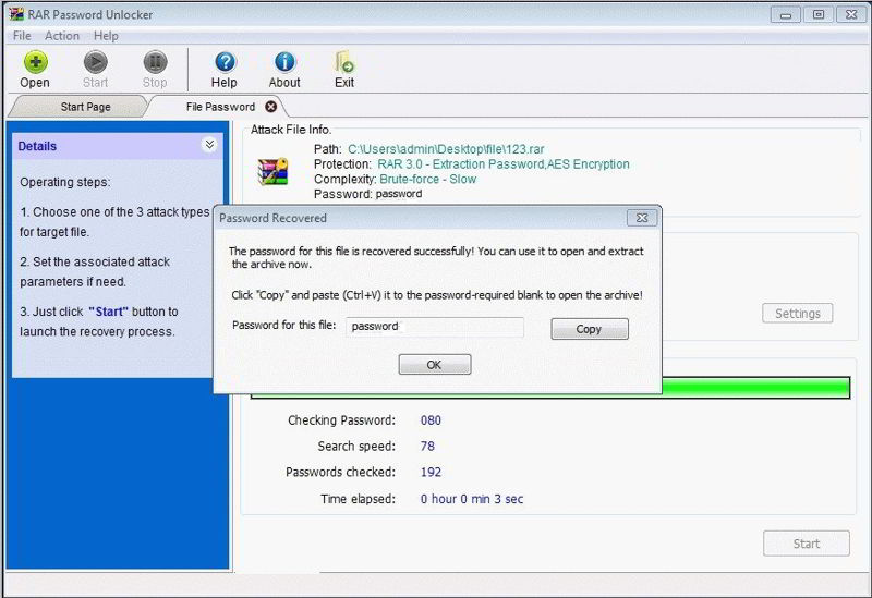 RAR Password Unlocker 2