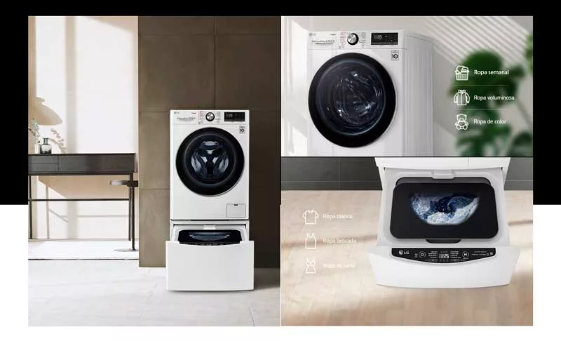 cansada Bañera sentido Todo lo que debes saber de las lavadoras inteligentes LG TWINWash