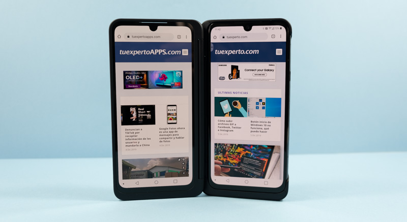 todo lo que puedes hacer con la doble pantalla del LG G8X dos navegadores