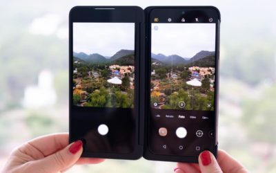 Así es tomar fotos utilizando un móvil con doble pantalla
