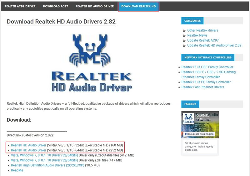 Soluciona problemas de audio reparando Realtek HD Audio Manager 3