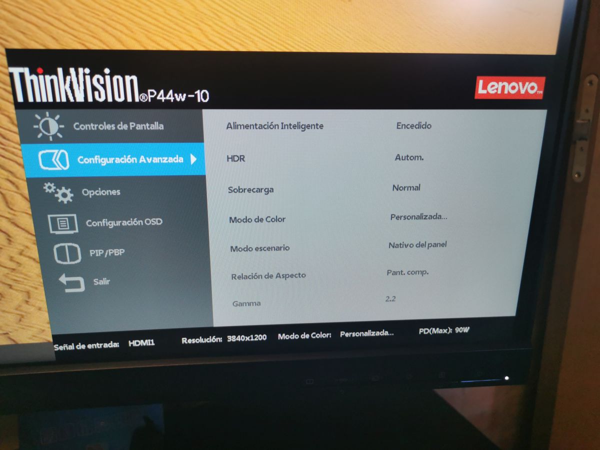 Lenovo ThinkVision P44w-10, experiencia de uso del monitor ultrapanorámico 3 Lenovo ThinkVision P44w-10 HDR