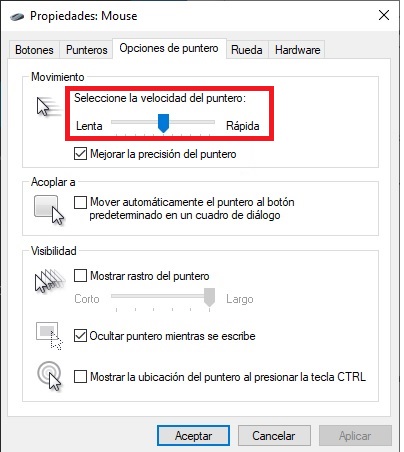 Cómo mejorar la precisión del ratón en Windows 10 5