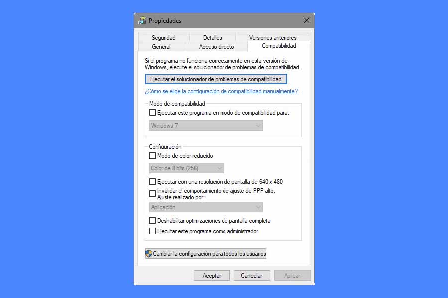 modo compatibilidad windows 7