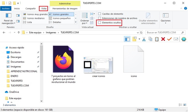 Cómo ocultar archivos y carpetas en Windows 10 6