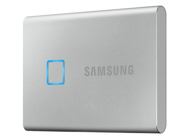 presentación Samsung T7 Touch SSD color plata