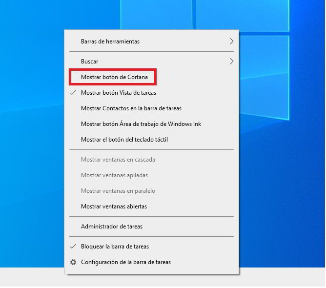Así de fácil es quitar Cortana de la barra de tareas de Windows 10 3