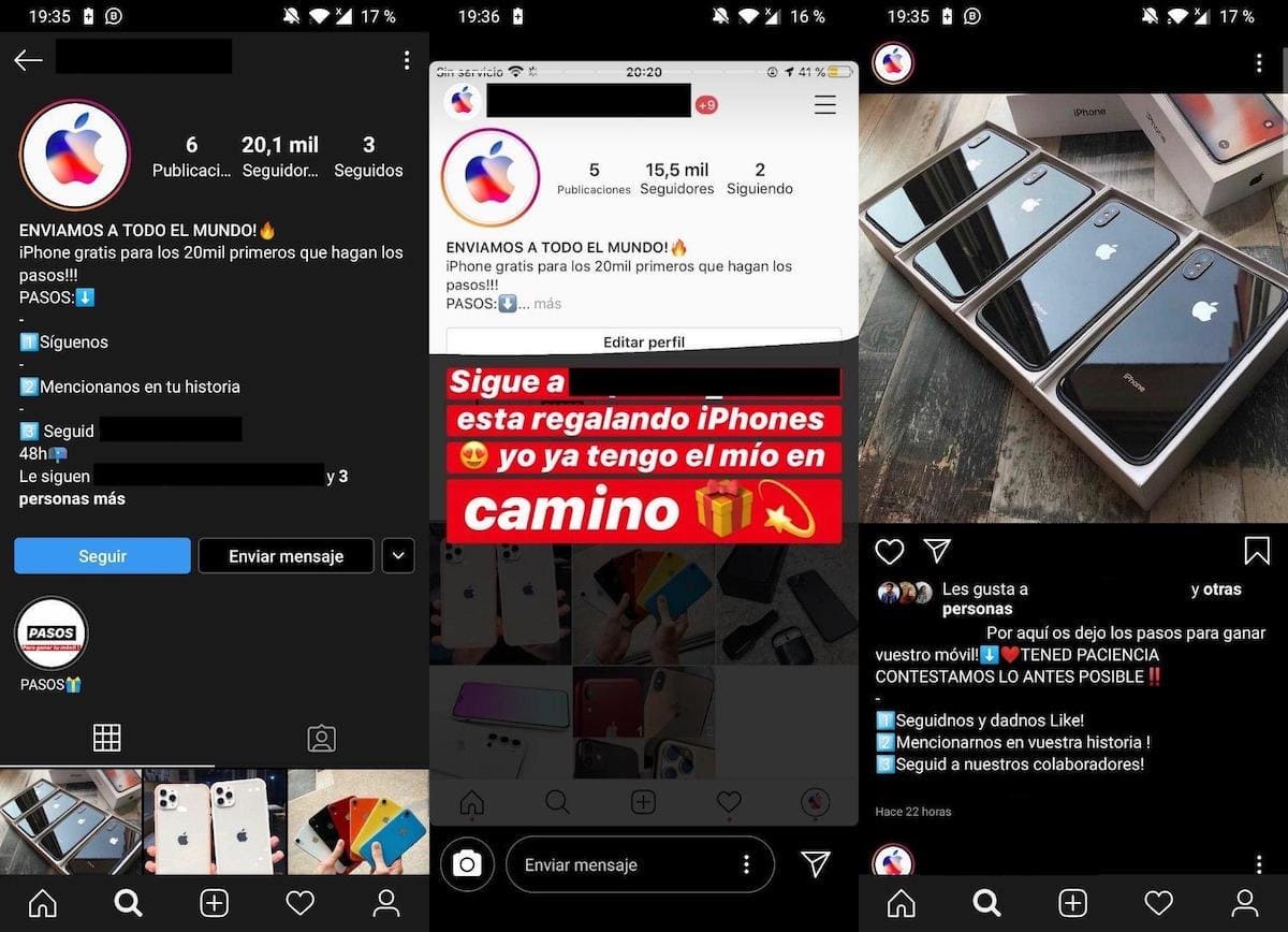 Esto es lo que se esconde tras los sorteos falsos de Instagram 1 sorteo instagram falso 2