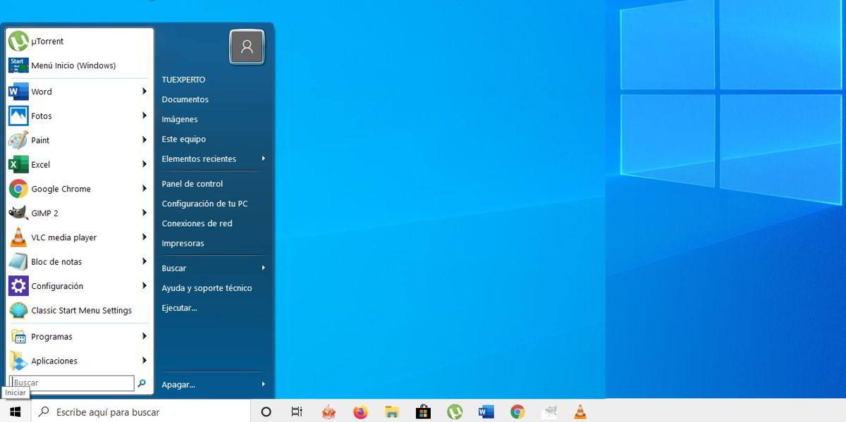 Vuelve al pasado con este menú de Windows 7 para Windows 10