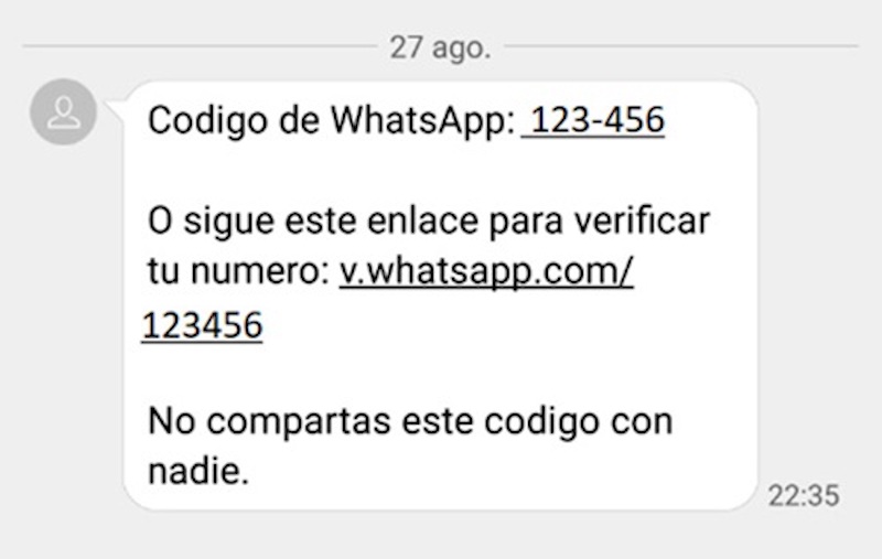 whatsapp estafa sms verificacion