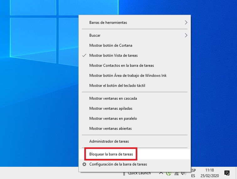 añadir la barra de inicio rapido de Windows XP a Windows 10 3