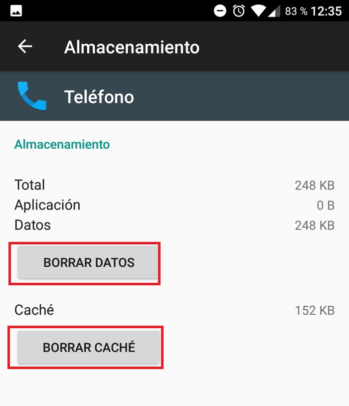 Borrar la memoria cache y los datos 2