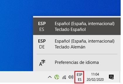 cambiar el mapa del teclado desde windows 10 3