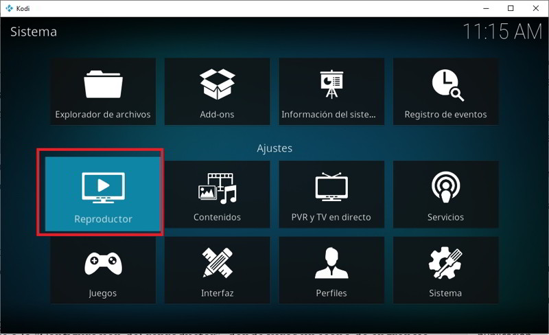 Desactivar la aceleracion por hardware Kodi 2