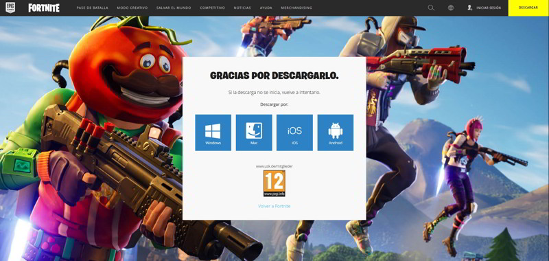 Instala las actualizaciones de Fortnite