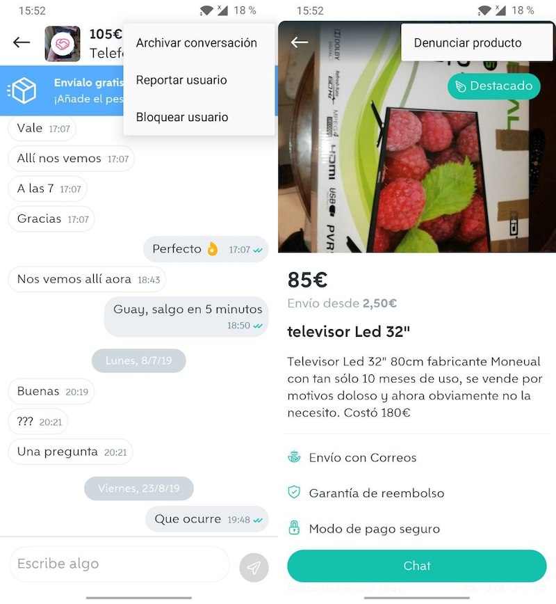 me han estafado wallapop