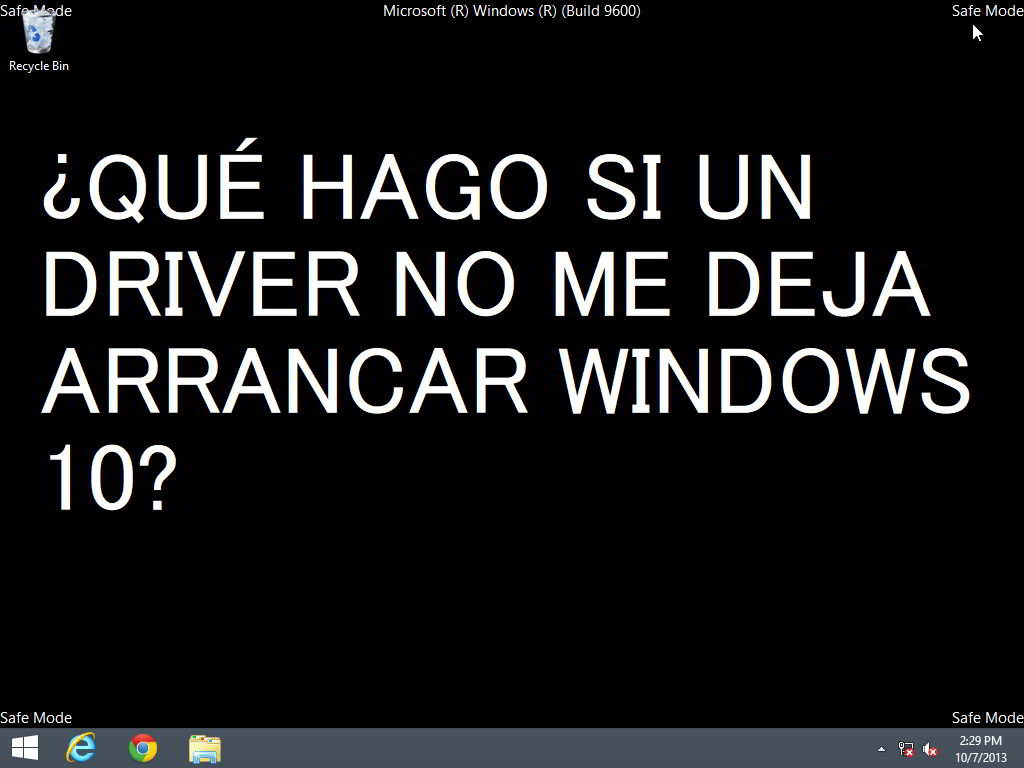 Que puedo hacer si un driver no me deja arrancar Windows