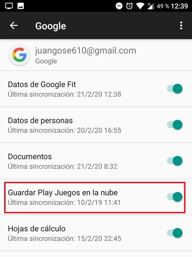 sincronizar el progreso de tus juegos entre telefonos Android 2