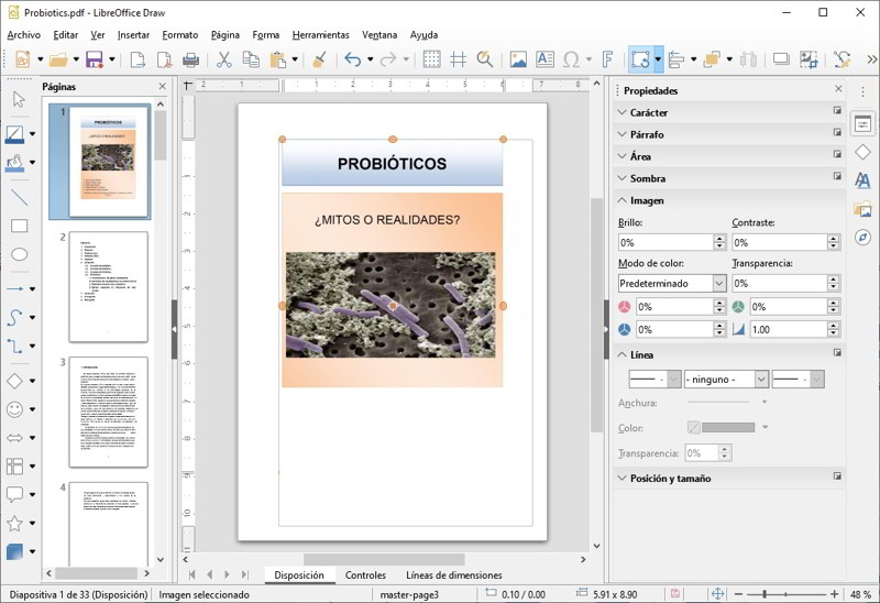 Editar archivos PDF en LibreOffice