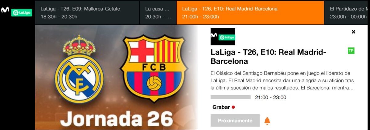Horario y cómo ver online el Real Madrid Barcelona de Liga