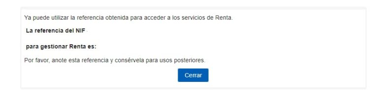 Cómo conseguir el número de referencia de la Renta 2019