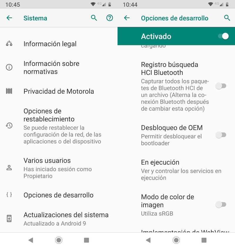 ajustes ocultos motorola activar si o si 1