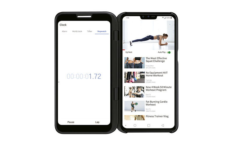 cómo aprovechar un móvil con doble pantalla para llevar mejor la cuarentena ejercicio