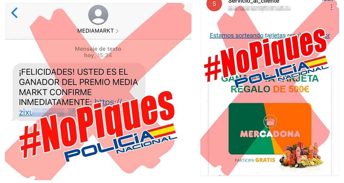 Cuidado con los falsos SMS de Media Markt o Mercadona