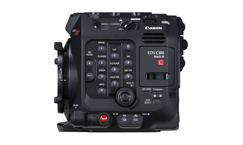 nueva Canon EOS C300 Mark III lateral