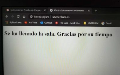 Por qué no puedo entrar en la prueba de examen de UNED