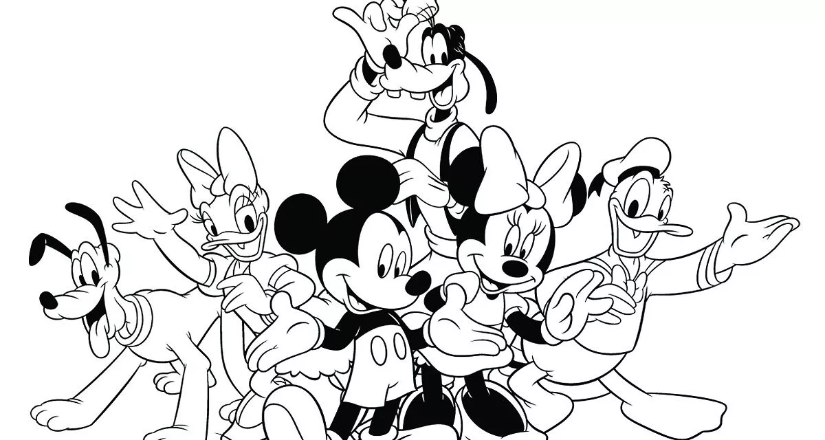 Featured image of post Dibujo Mickey Mouse Par Colorear Pinta al cl sico mickey mouse con los dibujos para colorear disney
