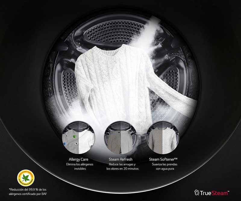 tecnologías lavadoras y lavavajillas de LG steam