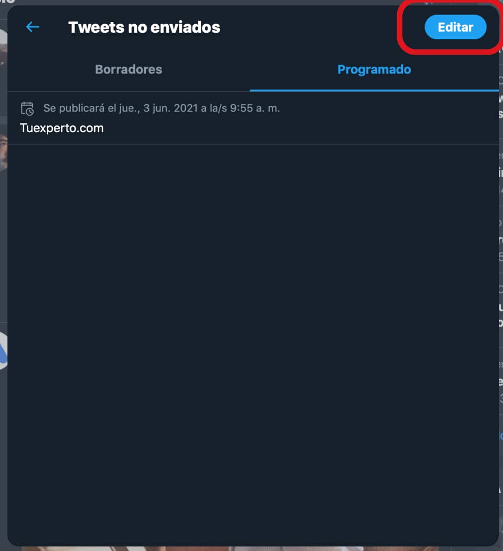 programar tweets