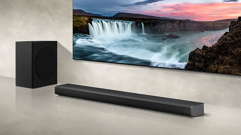 nuevas barras de sonido Serie Q de Samsung Q800T frontal