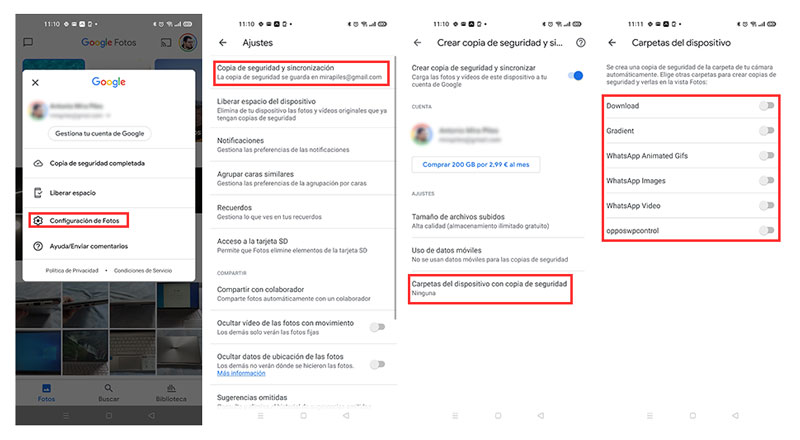 Google Fotos ya no sincroniza carpetas WhatsApp y Facebook