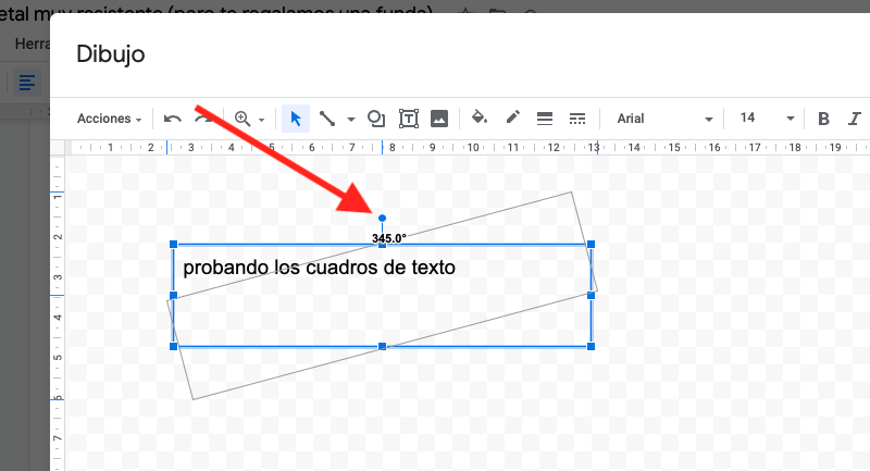 trucos texto google docs tachado vertical rotar formato 6