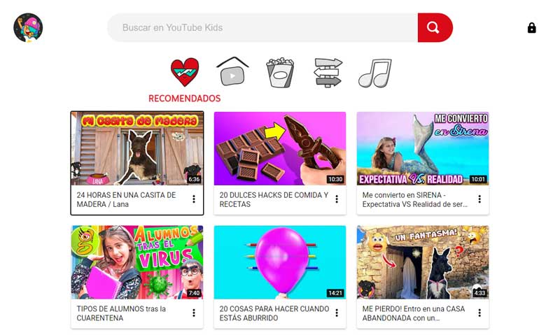 novo conteúdo do YouTube Kids