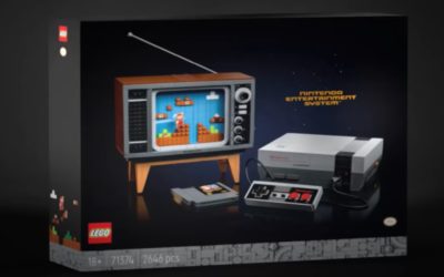 El espectacular set de LEGO que simula la consola Nintendo junto a una tele antigua