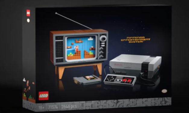El espectacular set de LEGO que simula la consola Nintendo junto a una tele antigua