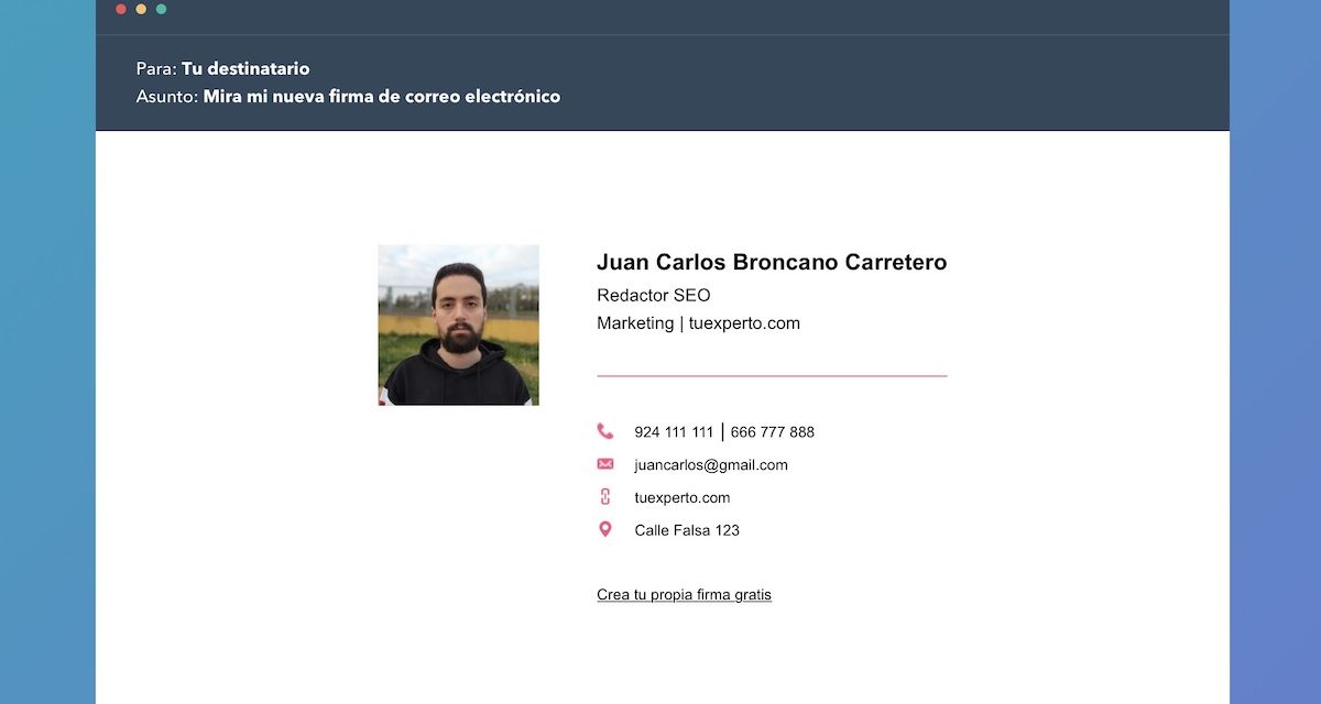 Con esta web puedes crear una firma personalizada para tu correo electrónico gratis