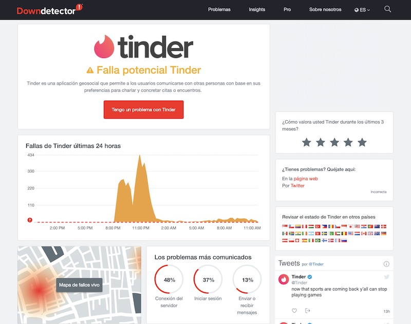 tinder no funciona inicia sesion 1