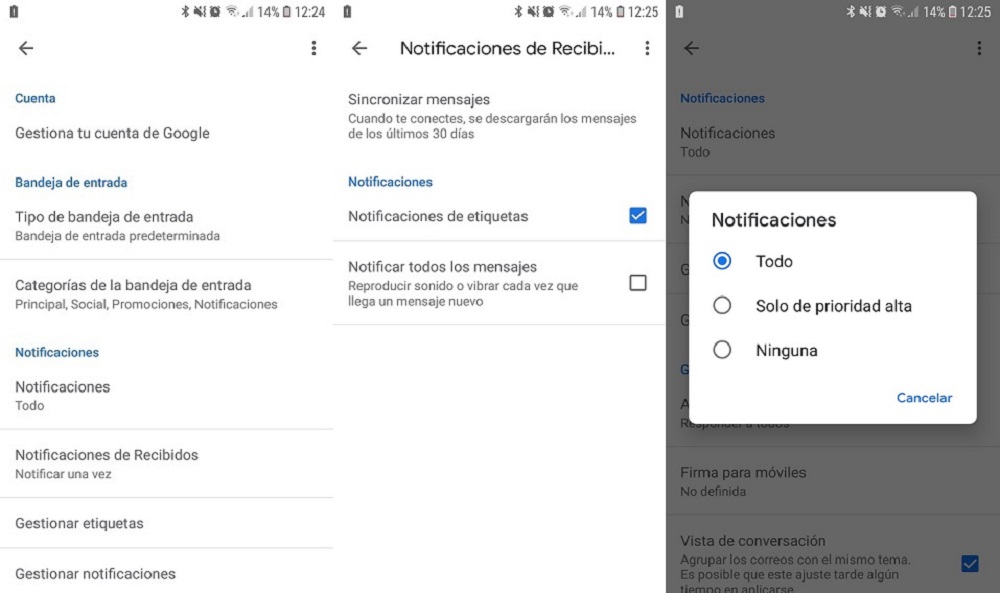 notificaciones gmail