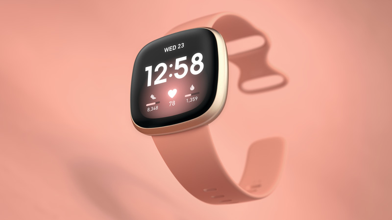 reloj deportivo Fitbit Versa 3 rosado